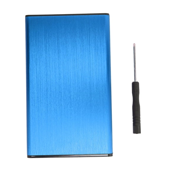 Rupoun Blue 2.5 Inch SATA USB 3.0 Hard Drive Enclosure, Aluminum Alloy Portable External HDD SSD Case High Speed 6Gbps Mobile Storage Shell 7-9.5mm Drive Protection Box