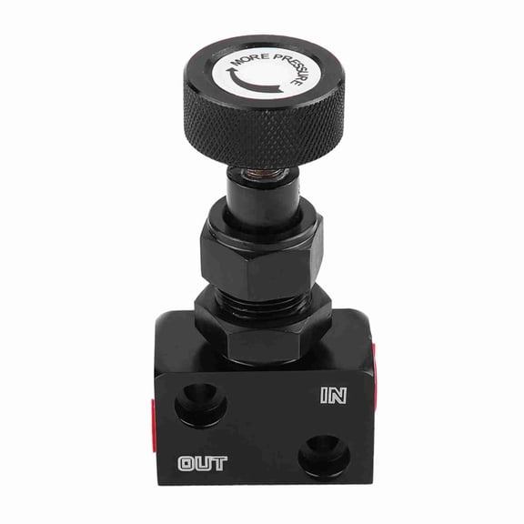 Rupoun Brake Proportioning Valve Universal Motorsport Brake Shut Off Pressure Regulator, Aluminum Racing Drift Accessories, 150-1200 PSI Range, 1/8 NPT Connector, Black, 3.94 inches / 10 cm