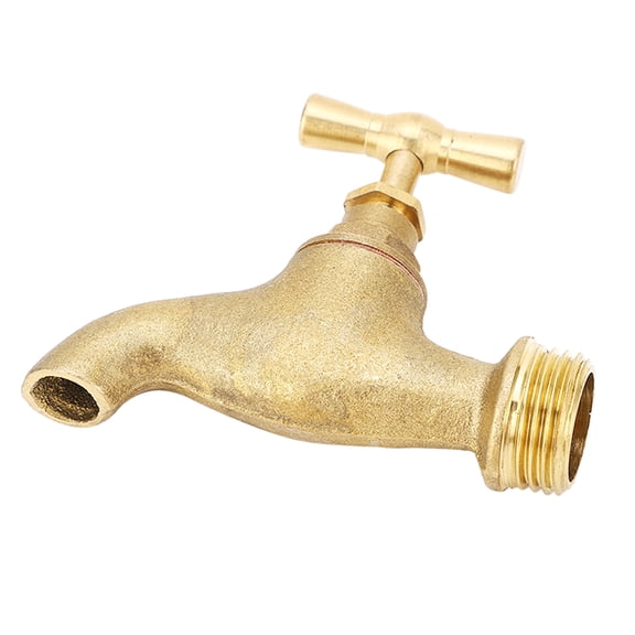 Rupoun Brass Hose Bibb G1/2 Inch Garden Hose Connector Water Shut Off Faucet Valve, Heavy Pattern Irrigation Hose Bib Tap for Washing Machine Car Wash and Garden Watering (8.00x8.00x2.00 in)