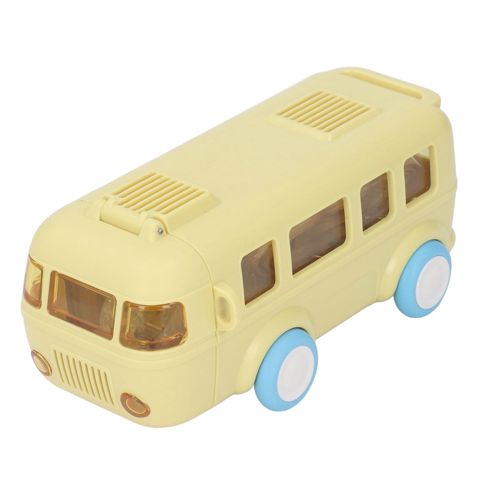 Rupoun Bus Shape Water Bottle with Straw Cute School Bus Portable Leak Proof Tritan Water Cup For Toddler Travel Yellow 16.9 oz / 500ml