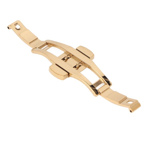 Rupoun Butterfly Clasp Universal 6x23mm Watch Clasp Buckle 2 Push Buttons for Repair Maintenance[cite: 1] Stainless Steel Watchband Accessories 0.23x0.9 inches / 6x23 mm Double Press Replacement