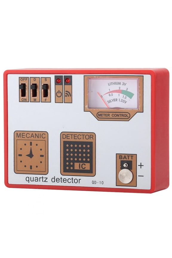 Button Cell Tester Quartz Movement Tester Demagnetization Machine Watch Repairing Tool Kit for Mechanical Watches, Battery Checking Device, Portable Design (4.25 inches / 10.8 cm)