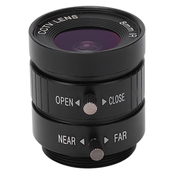 Rupoun CS Mount 3MP Camera Lens 8mm Focal Length Manual Aperture Fixed Focus Surveillance Lens Replacement, Aluminum Alloy CCTV Lens for DIY Security Systems, 1.2 x 1.3 inches / 30 x 34 mm