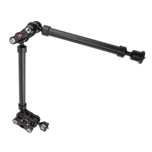 Rupoun Camera Mount Adjustable Arm 530mm / 20.87 in Double Section Extension Metal Articulating Stand For Monitors Video Lights Camcorders DSLR Universal Friction Magic Arm Multi-functional Bracket