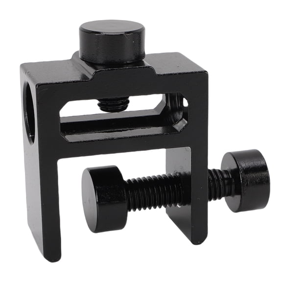 Rupoun Camping Lamp Table Clamp Black Aluminum Alloy Secure Clamping Outdoor Light Holder Portable Desk Bracket for Backpacking with Storage Bag (5.51 inches / 14 cm)