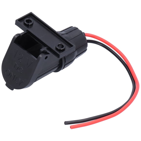 Rupoun Car Cigarette Lighter Female Socket with Bracket, 12V Power Adapter for Automobile & Motorcycle (6.3 inches / 16 cm)