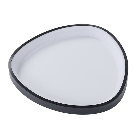 Rupoun Ceiling Light Modern Dimmable Minimalist 3 Color Temperature Oval Triangle LED Flush Mount Ceiling Light with Remote Control for Bedroom Black