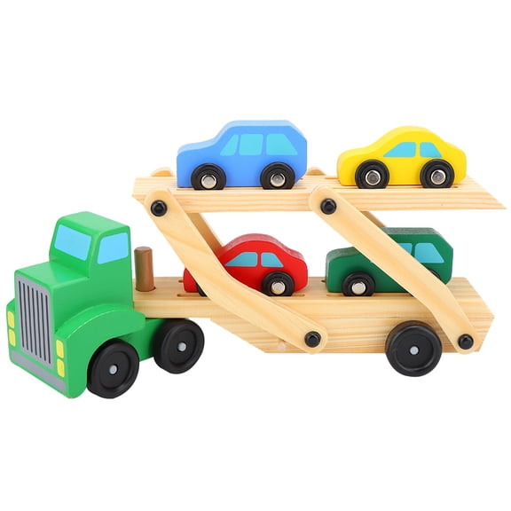 Rupoun Children Wooden Toy Cute Transport Cart Mini Car Model Early Educational Toys (12.6 inches / 32.0 cm)