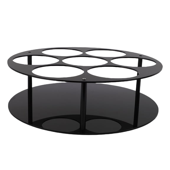Rupoun Clear Acrylic Coffee Syrup Organizer Round Countertop Bottle Rack Stand Holder for Kitchen Display, 13.78 inches / 35 cm