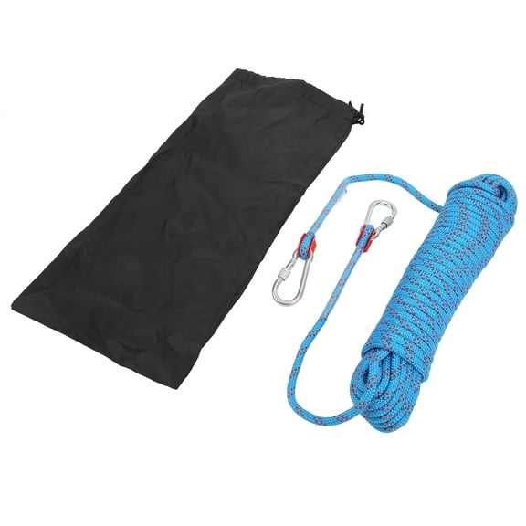 Rupoun Climbing Rope 8mm Static Sports Rope Outdoor Adventure Wire 20m / 65.6ft for Mountaineering Rock Tree Blue