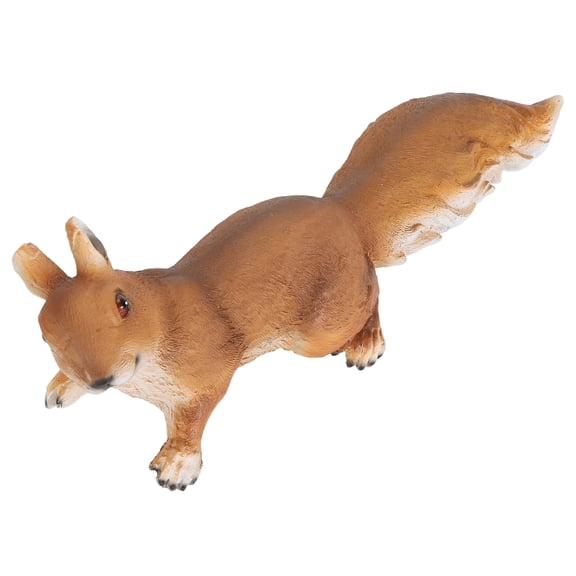 Rupoun Climbing Squirrel Figurine Vivid Resin Decorative Outdoor Animal Sculpture Ornament for Garden Courtyard 13.8 inches / 35 cm