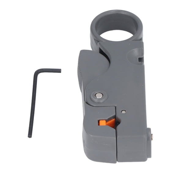 Rupoun Coaxial Cable Stripper Manual RG58 RG59 RG62 Network Wire Rotary Peeling Pliers HT-332 Professional Precision Hand Tool Kit with Hex Wrench for Clean Cable Prep (7.48 in / 19 cm)