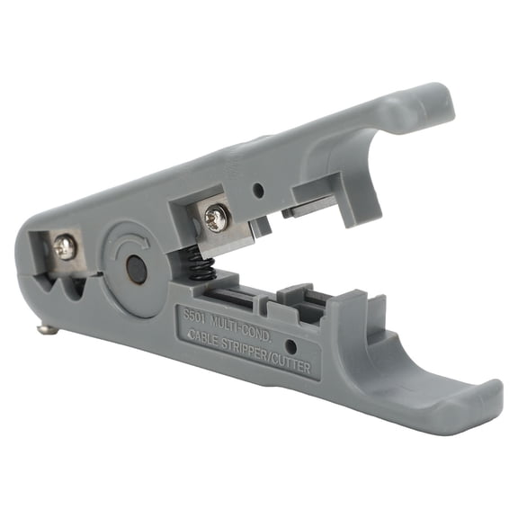 Rupoun Coaxial Cable Stripper Rotary Manual Wire Stripping Tool for Telephone Line Network Cables, Heavy Duty Flat and Round Cable Cutter for 8 to 22 AWG, UTP STP Data Communication Wire, 4.25 Inches