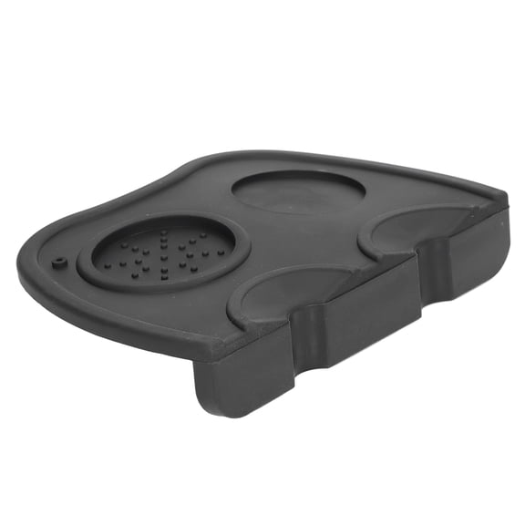 Rupoun Coffee Distributor Mat Silicone Tamper Pad Double Hole Non Slip Holder for Drink Making, 8.27 inches / 21 cm