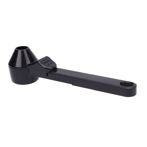 Rupoun Coffee Scoop with Funnel 2 Tablespoon Capacity Measuring Spoon for Protein Powder, Tea Leaves, and Baby Formula, Food Grade Plastic Construction, Black Color (7.87 inches / 20 cm Length)