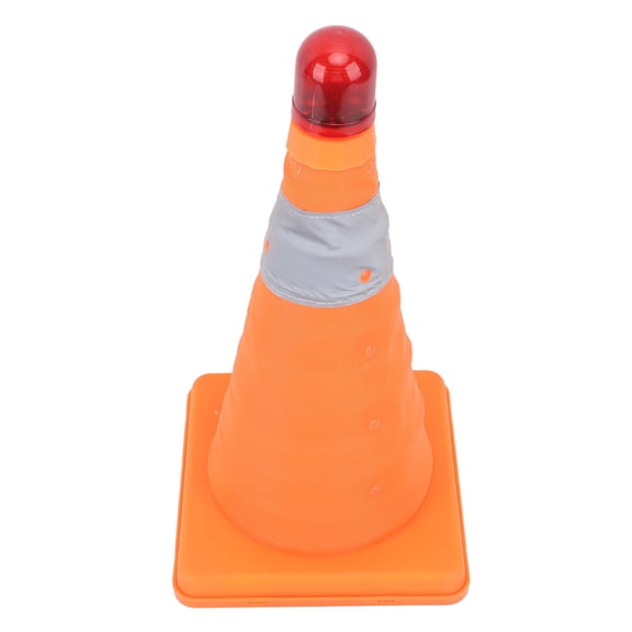Rupoun Collapsible LED Traffic Safety Cone 30x19x19cm PE Reflective Parking Cone with BuiltIn Warning Light Portable, Reinforced Base, 1 Pack
