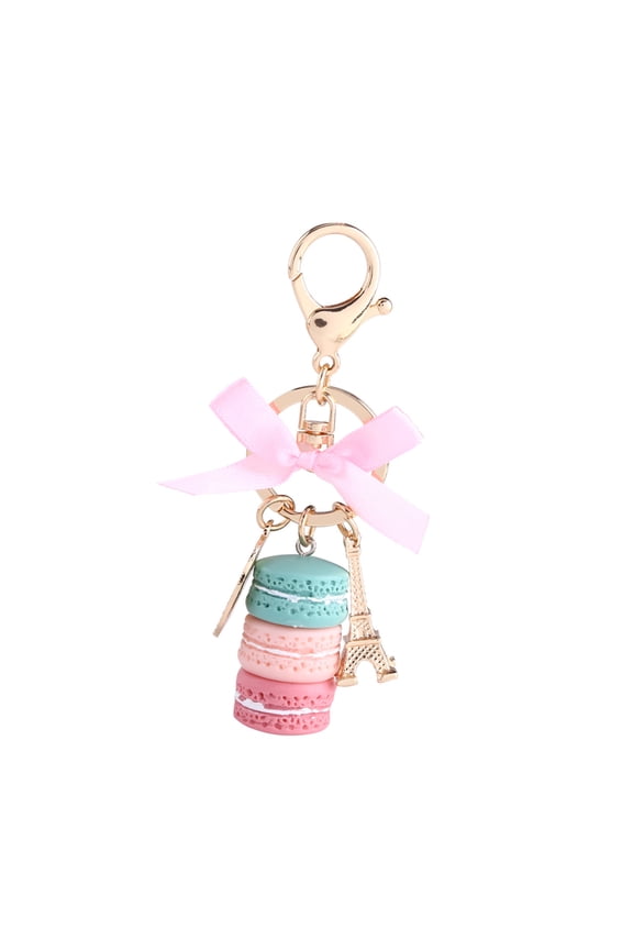 Colorful Cute Macaroon Eiffel Tower Keychain Keyring Bag Pendant Car Charm Decoration (Green) - 4.72 inches / 12 cm