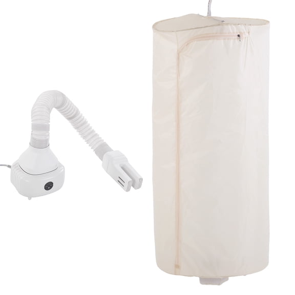 Rupoun Compact Folding Clothes Dryer 600W Portable Drying Machine with Remote Control 43.31 x 19.69 in Bag for RV Travel Home US Plug 110V
