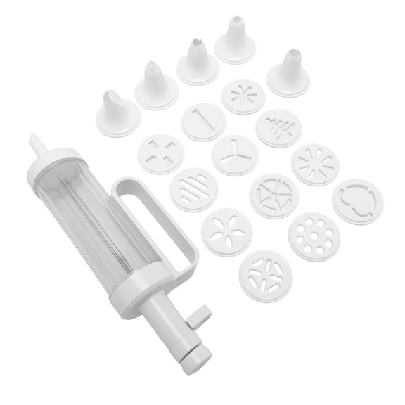 Rupoun Cookie Press Set Professional Multifunctional Biscuit Maker Machine with Piping Tips for Decorating Baking Desserts DIY Pastry Extruder Tool Kit 18 Pieces