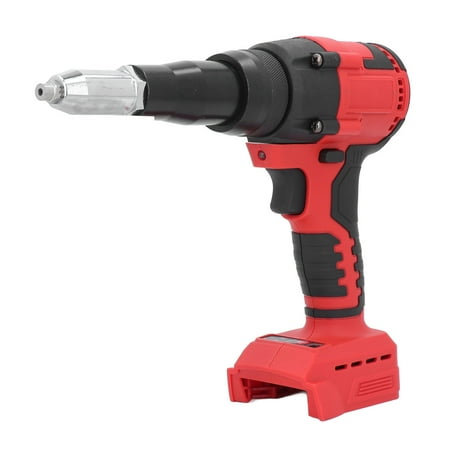 Rupoun Cordless Brushless Rivet Gun Kit for 18V Battery, 10KN Electric Rivet Tool with LED Light, Includes 20 Rivets and Wrench (Battery Not Included)