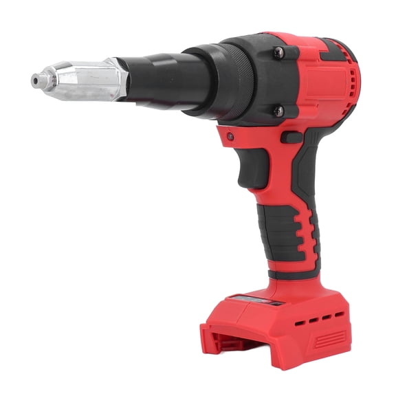 Rupoun Cordless Brushless Rivet Gun Kit for 18V Battery, 10KN Electric Rivet Tool with LED Light, Includes 20 Rivets and Wrench (Battery Not Included)