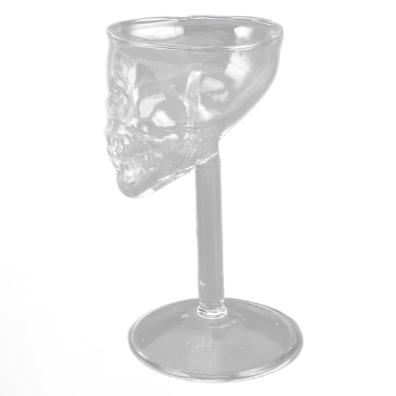Rupoun Crystal Glass Skull Head Goblet Transparent Mini Skull Glass Cup for Red Wine Whiskey Champagne Beverage 4.5 inches / 115 mm