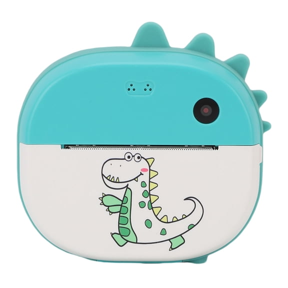 Rupoun Cute Dinosaur Instant Print Camera 48MP 2.0 Inch Screen Thermal Digital Camera with Print Paper for Kids