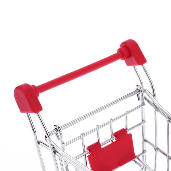 Rupoun Cute Metal Mini Shopping Cart Bird Toy for Parrots Conures Parakeets Lovebirds Cockatiels Cockatoos Finches Budgies Macaws Pet Supplies Accessories 5.12 Inches / 13 cm