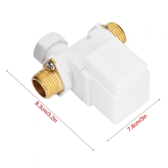 Rupoun DC 12V G1/2 Inch (1.27 cm) Solar Energy Electric Solenoid Valve For Water N/C Normally Closed - Durable Plastic & Brass Replacement Part for Home Improvement, Built-in Check Valve Function