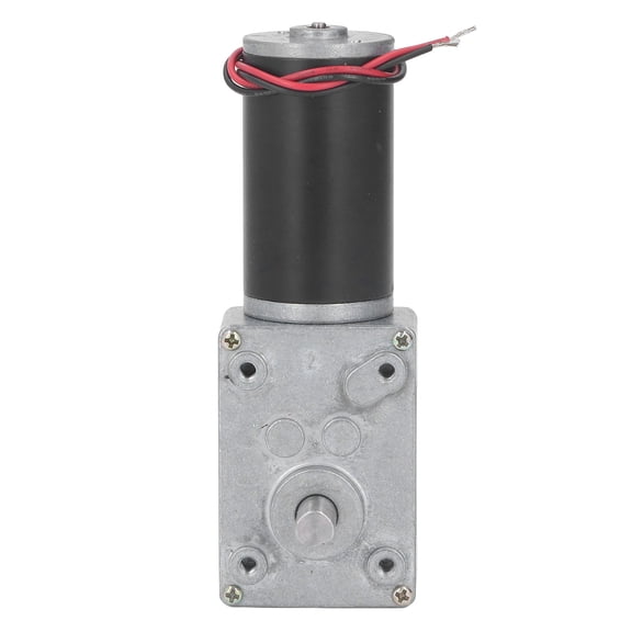 Rupoun DC Gear Motor Micro High Torsion Speed Reduction Turbine 12V Dual Shaft Self Locking Reversible Worm Gearbox Motor 60 RPM (4.72 inches / 12.00 cm)