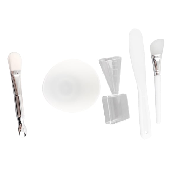 Rupoun DIY Facial Mask Kit  Silicone Brush, Soft Brush, Mixing Bowl, Spatula & Measuring Cup for Masks, Creams & Lotions