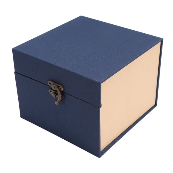 Rupoun Dark Blue BJD Doll Head Storage Box Shockproof Ball Jointed Doll Makeup Display Container for 1/6 Scale 16-16.5cm Circumference Dolls, 5.12x5.12x4.13 inches / 13x13x10.5 cm