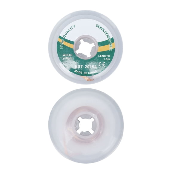 Rupoun Desoldering Wire Alloy Copper Solder Wick Remover 4.9 ft / 1.5m 0.08 inches / 2.0mm No Clean Tool