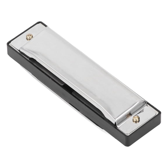 Rupoun Diatonic Harmonica Aluminum Alloy 10 Hole C Key Portable Mouth Organ Musical Instrument Silver Gift