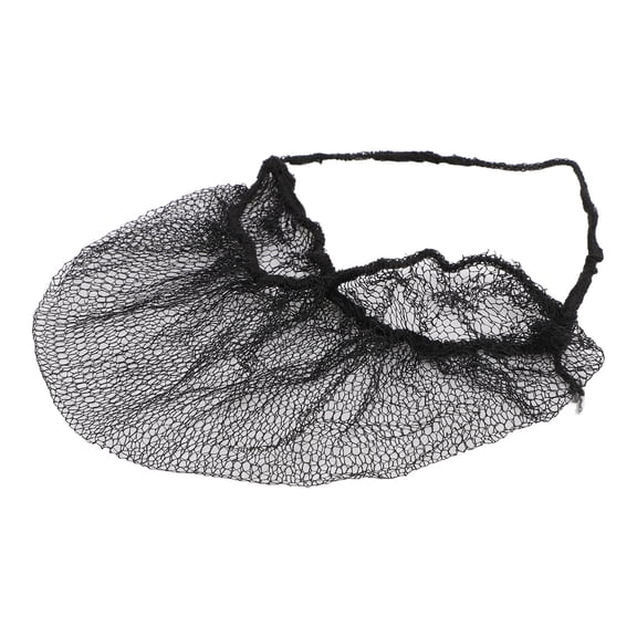 Rupoun Disposable Beard Net Covers 100pcs Breathable Nylon Hairnets Food Service Safe Clean Work Environment Elastic Band Restraints Black Full Coverage Protection (18 inches / 45.7 cm)