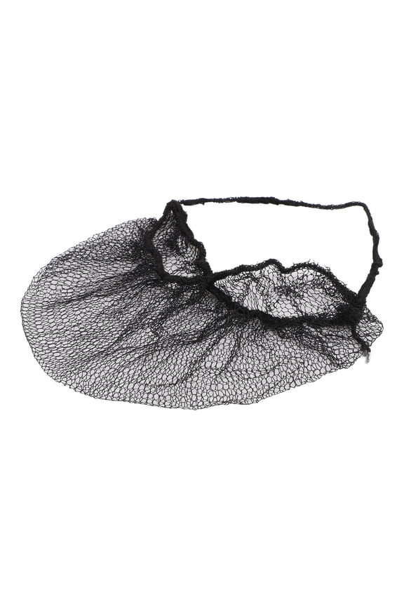 Disposable Beard Net Covers 100pcs Breathable Nylon Hairnets Food Service Safe Clean Work Environment Elastic Band Restraints Black Full Coverage Protection (18 inches / 45.7 cm)