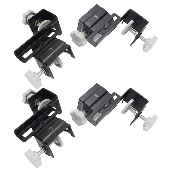 Rupoun Drawer Front Installation Clamp Set Heavy Duty Stainless Steel Drawer Face Mounting Jig for 10-30mm Thick Panels Alignment Guides Home DIY Woodworking Hand Tools (2 Pairs / 4 Pcs)
