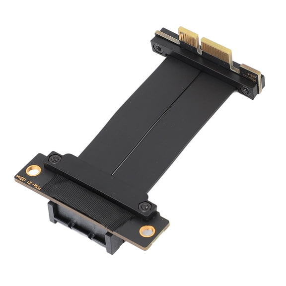 Rupoun Dual 90 Degree Right Angle PCIE 4.0 X1 Extension Cable GPU Riser for WiFi Card, Sound Card, 3.94 inches / 10 cm