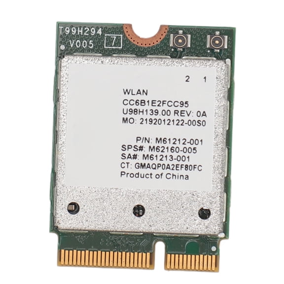 Rupoun Dual Band QCNFA765 Wireless Network Card Adapter, High Speed 2400Mbps, M.2 WiFi6 with Bluetooth 5.2 (1.97 in / 5.0 cm)
