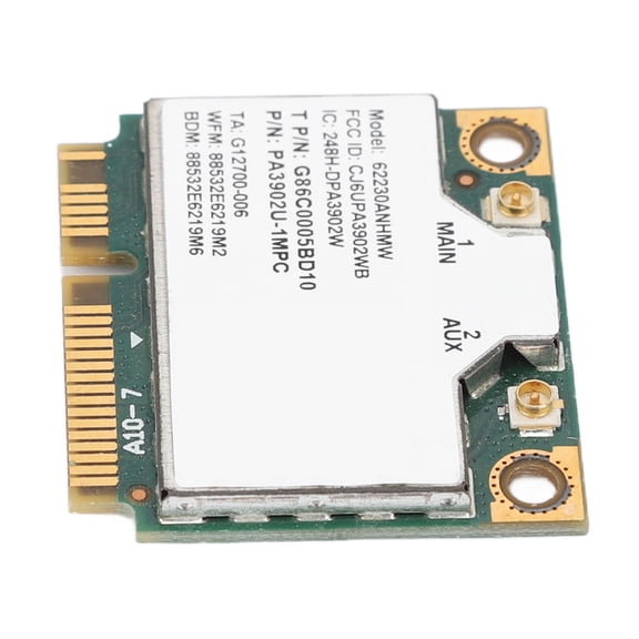 Rupoun Dual-Band Wireless Network Card 62230ANHMW 300Mbps High Speed Mini PCIe Bluetooth Wi-Fi Adapter Compatible with Laptops 2.4GHz 5GHz PC Components (4 inches / 10.16 cm)