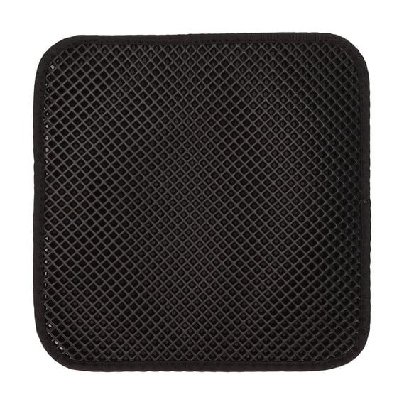 Rupoun Dual‑Layer EVA Cat Litter Trapping Mat – 30x30 cm, Waterproof, Anti‑Slip, Easy‑Clean, Black