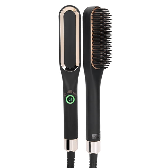Rupoun Electric Beard Straightening Comb Multifunctional Heated Hair Straightener Brush for Men Styling Tool Fast Heating Anti-Static Dual Voltage EU Plug