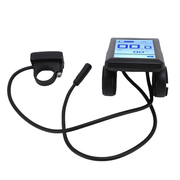 Rupoun Electric Bike Backlit LCD Display for BAFANG BBS0102B G320 G340 Mid Drive Motor, UART Protocol, 5 Pin Plug, E-Bike Conversion Accessory, Black