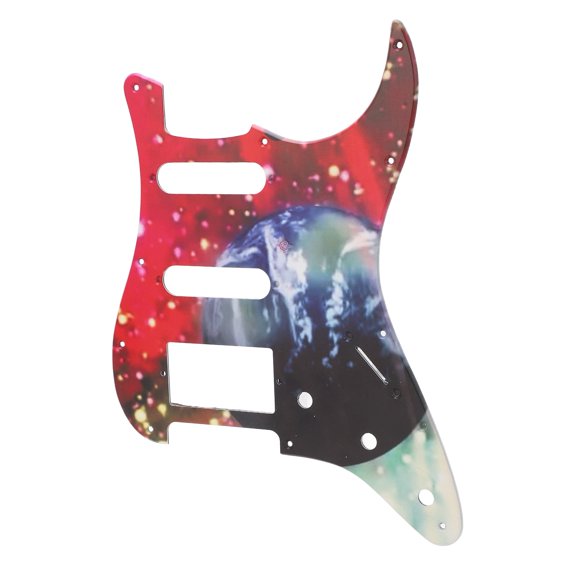 Rupoun Electric Guitar Pickguard PVC Guard Scratch Board Front Plate Panel Cover Instrument Accessories Colorful Earth Pattern