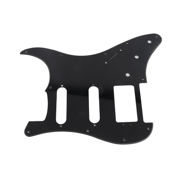 Rupoun Electric Guitar Pickguard PVC Plastic Guard Scratch Board Front Plate Panel Cover Instrument Accessories 1 Layer Black GSSH68