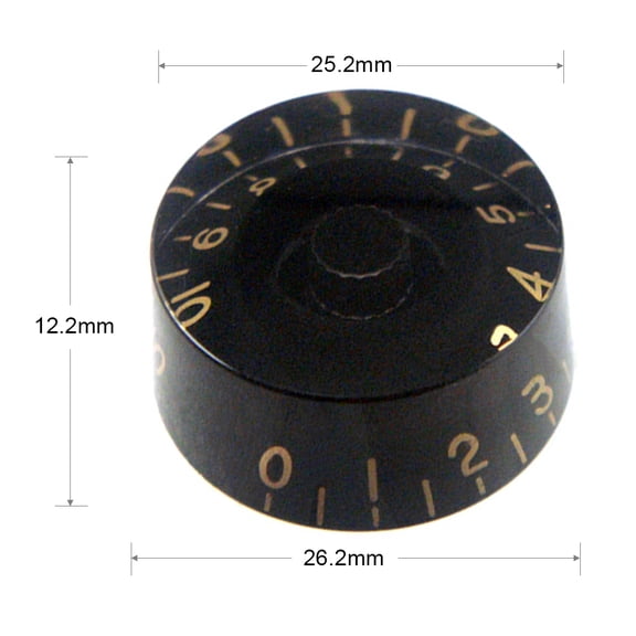Rupoun Electric Guitar Tone Volume Control Knobs for EPI LP Instruments, 4 Pcs, Black