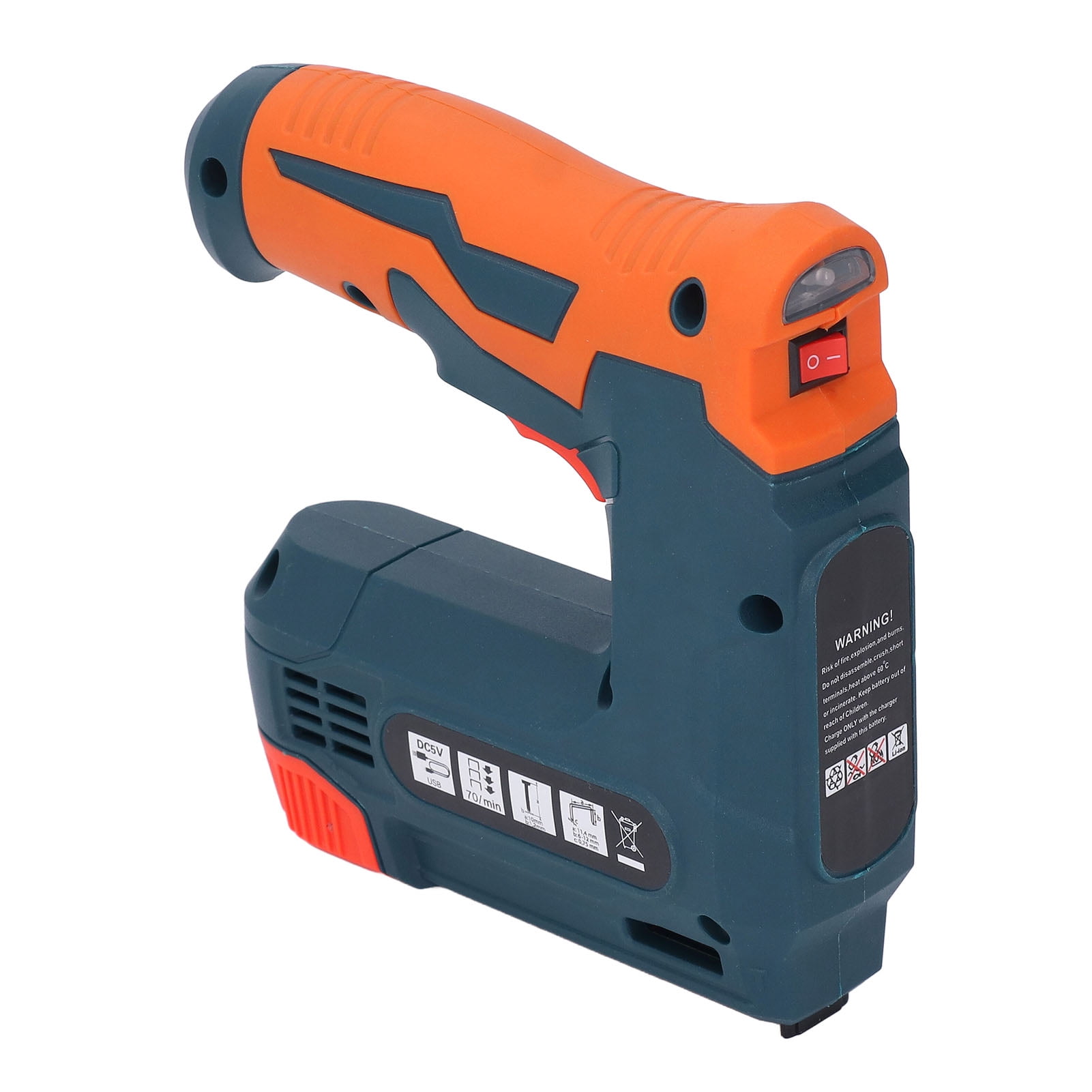 Rupoun Electric Staple Gun 2-in-1 Cordless Brad Nailer with 2000 Nails, USB Charger Battery for Upholstering Woodworking DIY Carpentry Tools (6.69 inches / 17.0 cm)