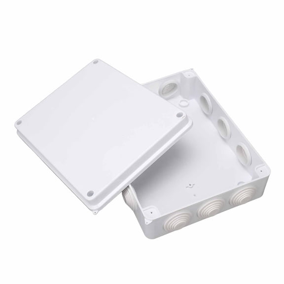 Rupoun Electrical Junction Box ABS Plastic 10.04 x 7.87 x 3.15 Inches (255x200x80mm) IP65 Waterproof Enclosure Project Case with Rubber Plug Weatherproof