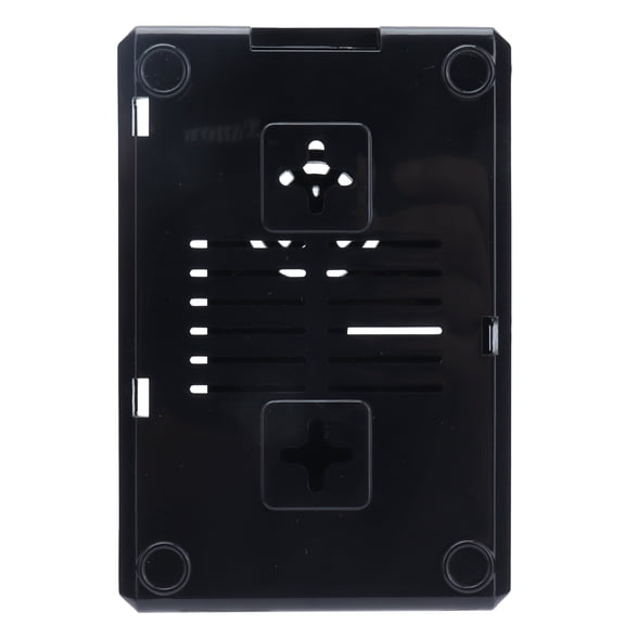 Rupoun Enclosure for Raspberry Pi 4 Model B ABS Cooling Shell Case with Non Slip Mat, Black, 3.54 inches / 9 cm