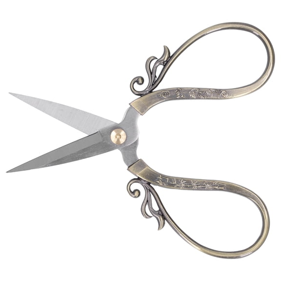 Rupoun European Style Scissor Craft Vintage Classical Needle Art Work Embroidery Supplies, Stainless Steel, Pointed Tip, 8.9 inches / 22.5 cm
